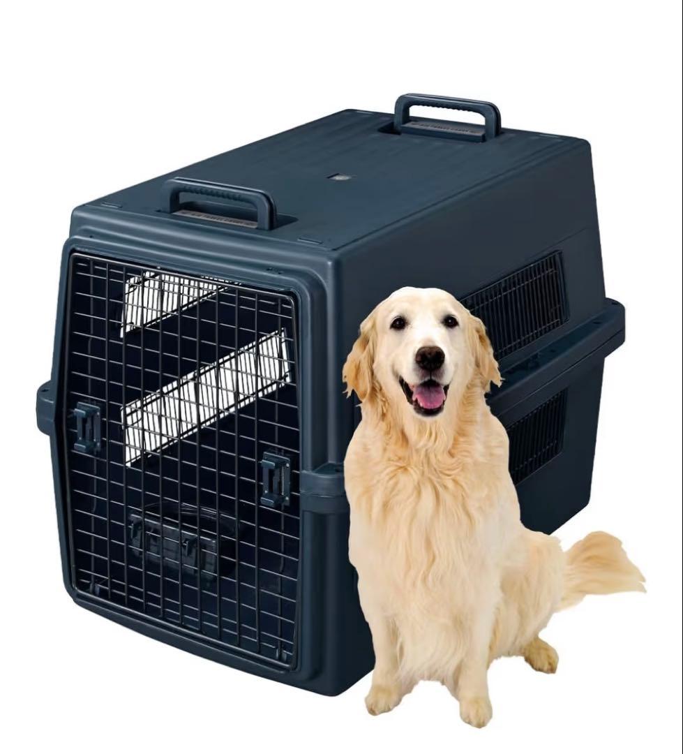 大型犬用ダークブルーケージ