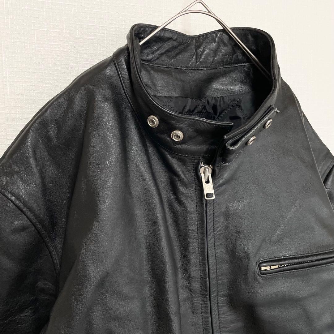 ホーンワークス 本革 シングルライダース ブラック アメカジ