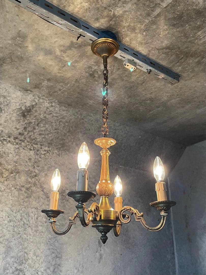4c. サービスプライス！フランス アンティーク シャンデリア 4灯 キャンドル