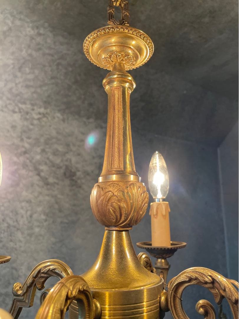 4c. サービスプライス！フランス アンティーク シャンデリア 4灯 キャンドル