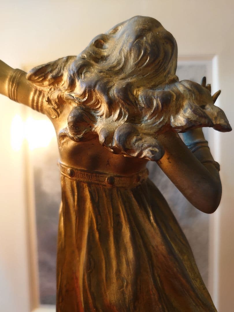 ドイツ19世紀 「Geo.Wagner」フランスアール・デコ　ダンサーブロンズ像