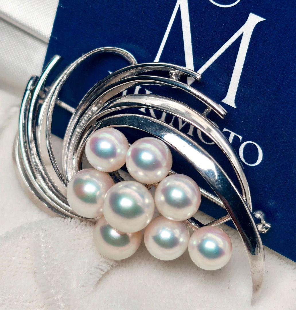 【極美品 最高級!!】ミキモト ブローチ パール フォーマル 8珠 皇室御用達