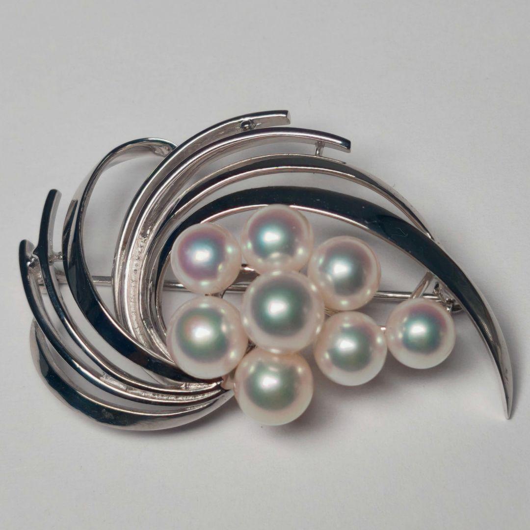 【極美品 最高級!!】ミキモト ブローチ パール フォーマル 8珠 皇室御用達