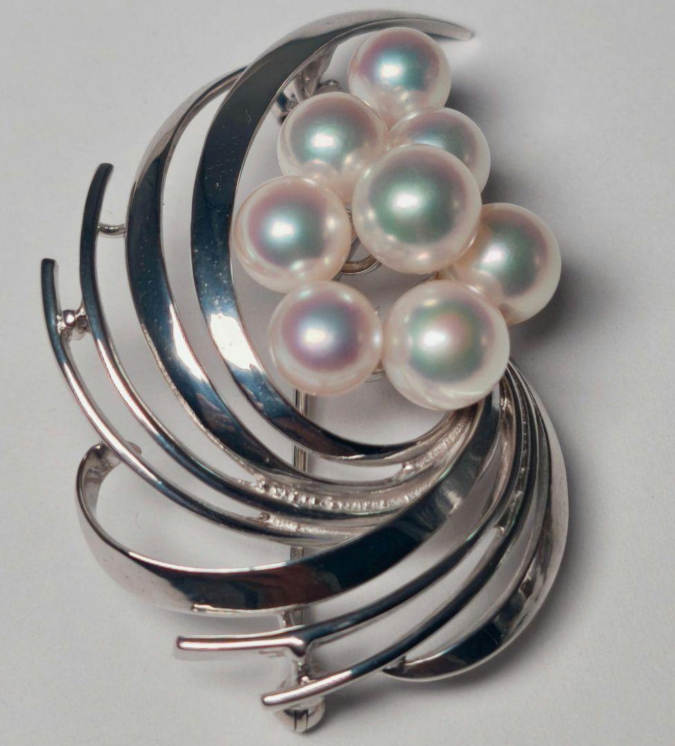 【極美品 最高級!!】ミキモト ブローチ パール フォーマル 8珠 皇室御用達