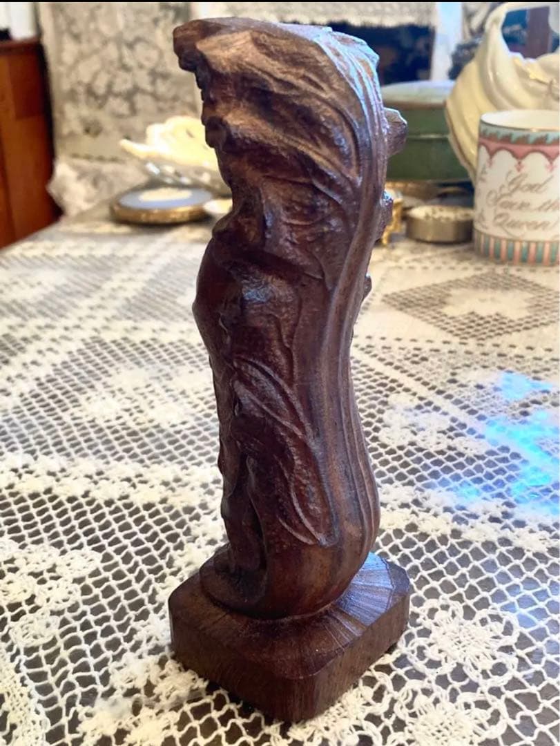 フランス購入　アンティーク　仏像　木彫り？　ビンテージ　ヴィンテージ