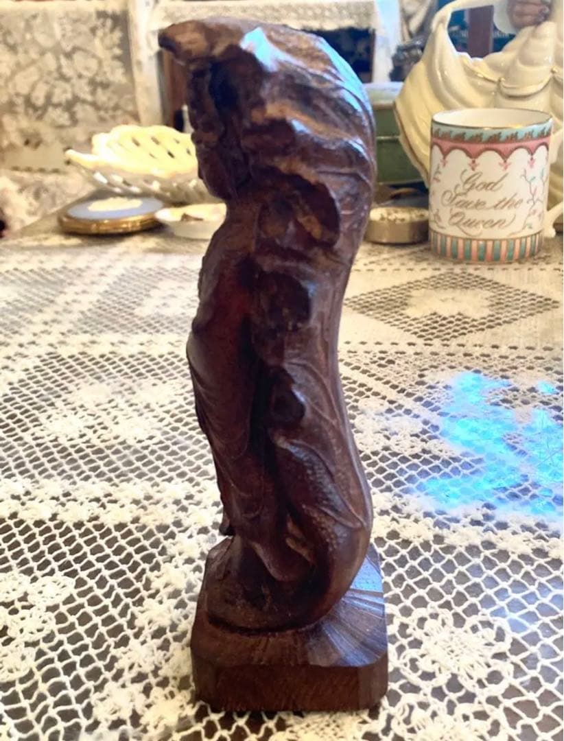 フランス購入　アンティーク　仏像　木彫り？　ビンテージ　ヴィンテージ