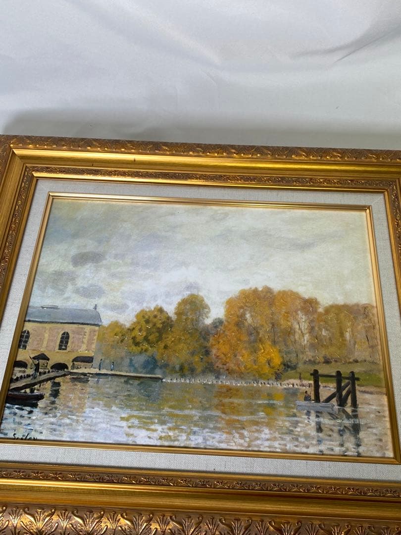 2251❣️ アルフレッド・シスレー、「マルリーの堰」　立体複製　6号