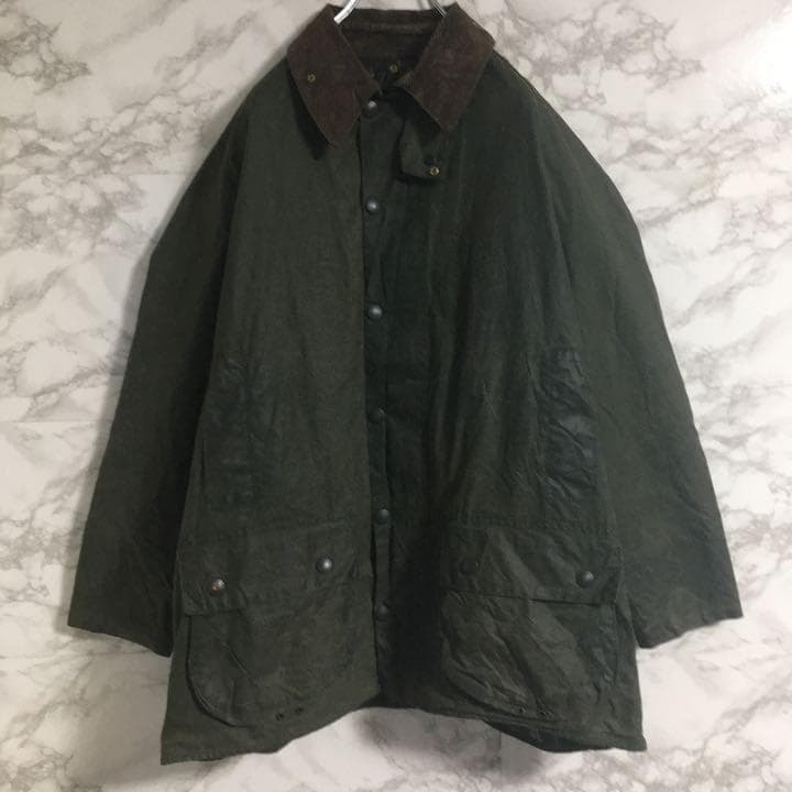 バブアー　ビューフォート　オイルドジャケット　襟コーデュロイ　カーキ　Ｌ☆