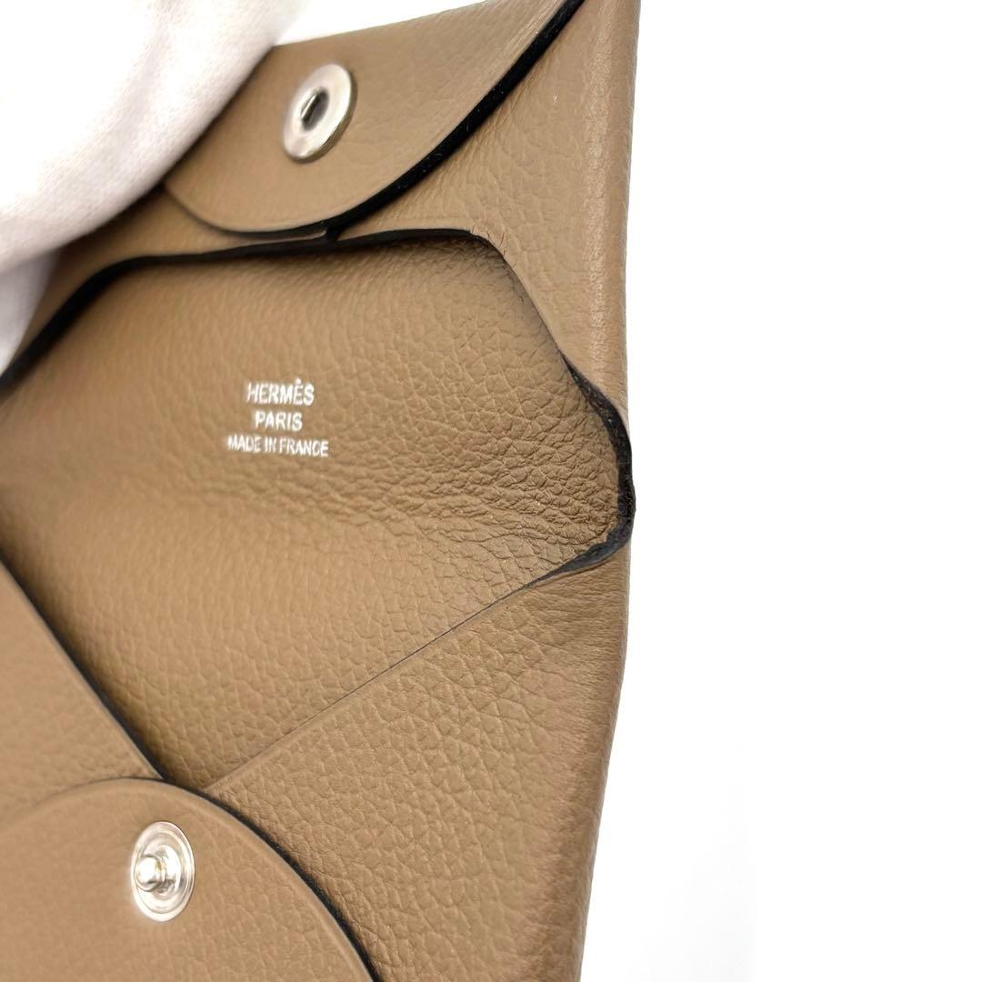 美品✨HERMES バスティア シェーブル D刻 エトゥープ ケース