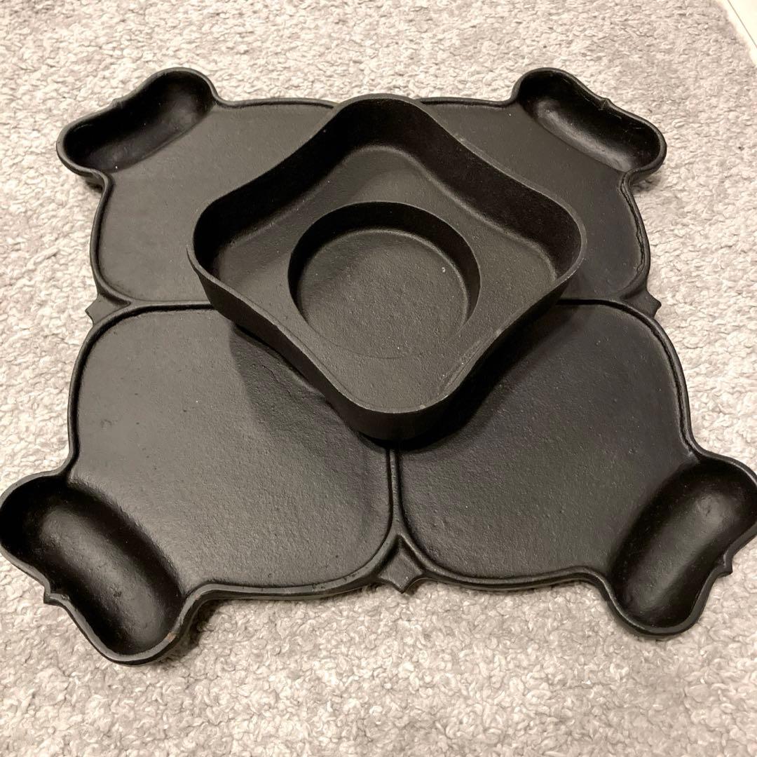 未使用　義経鍋 南部鉄器　4人用　バーベキュー　焼肉　鉄鍋　ジンギスカン　グリル