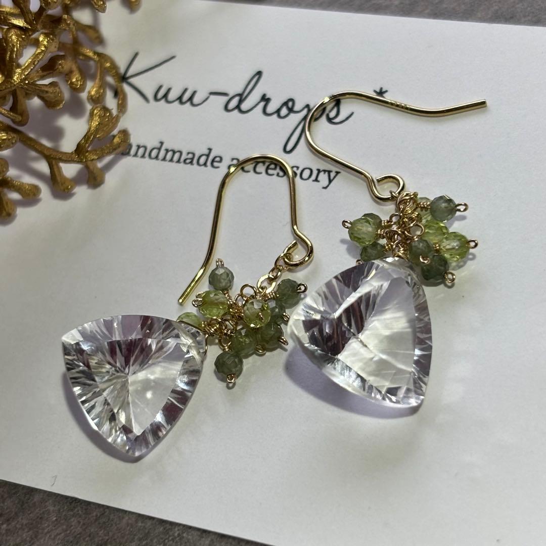 【専用です】14kgf✴︎クロムダイオプサイトブレスレット・水晶サファイアピアス