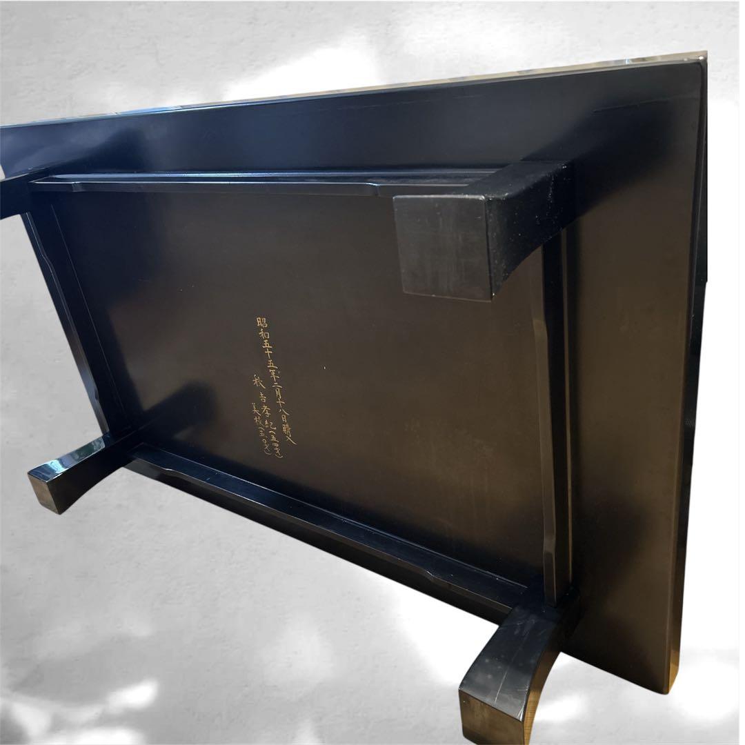 座卓 テーブル 鳳凰 不死鳥 フェニックス 高級 座敷机 螺鈿 ローテーブル 黒