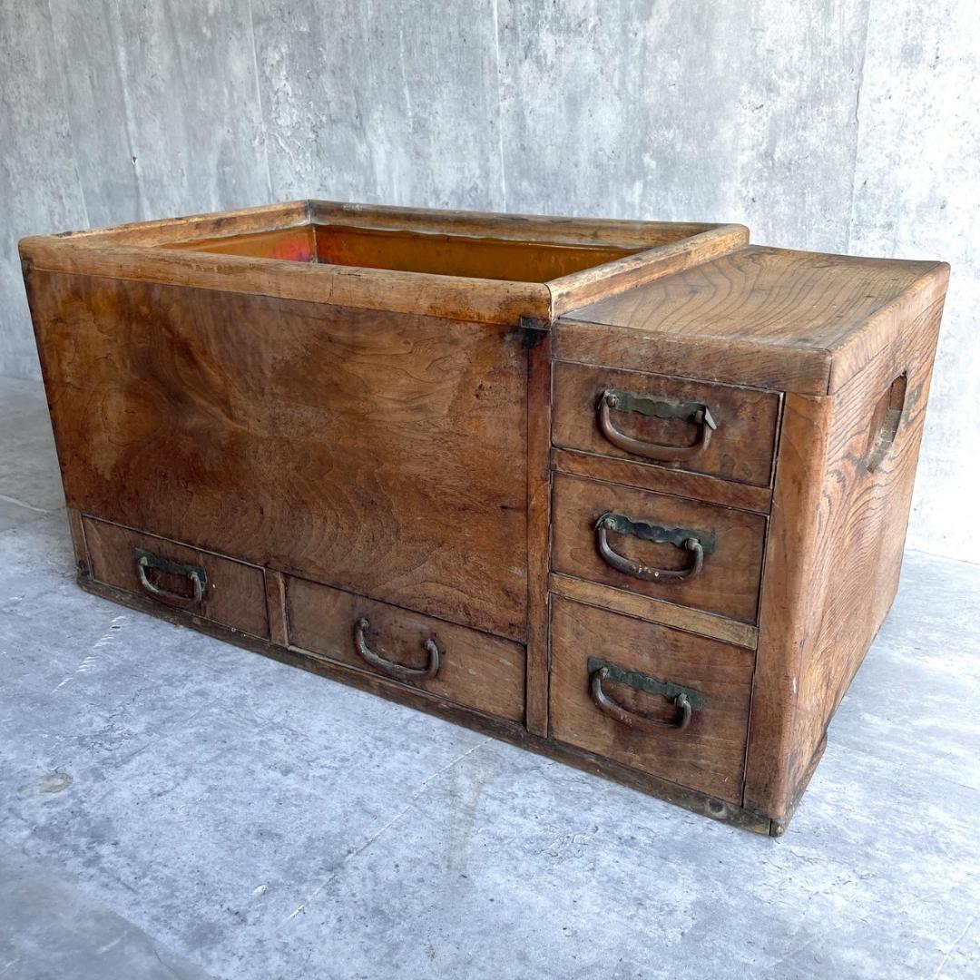 昭和レトロ 長火鉢 5杯 引き出し 古道具 アンティーク