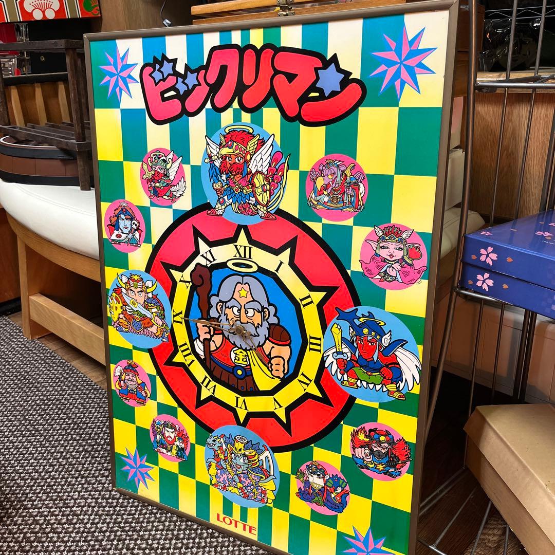 超希少！　ビックリマン　LOTTE パネル時計　稼働品　昭和　おもちゃ