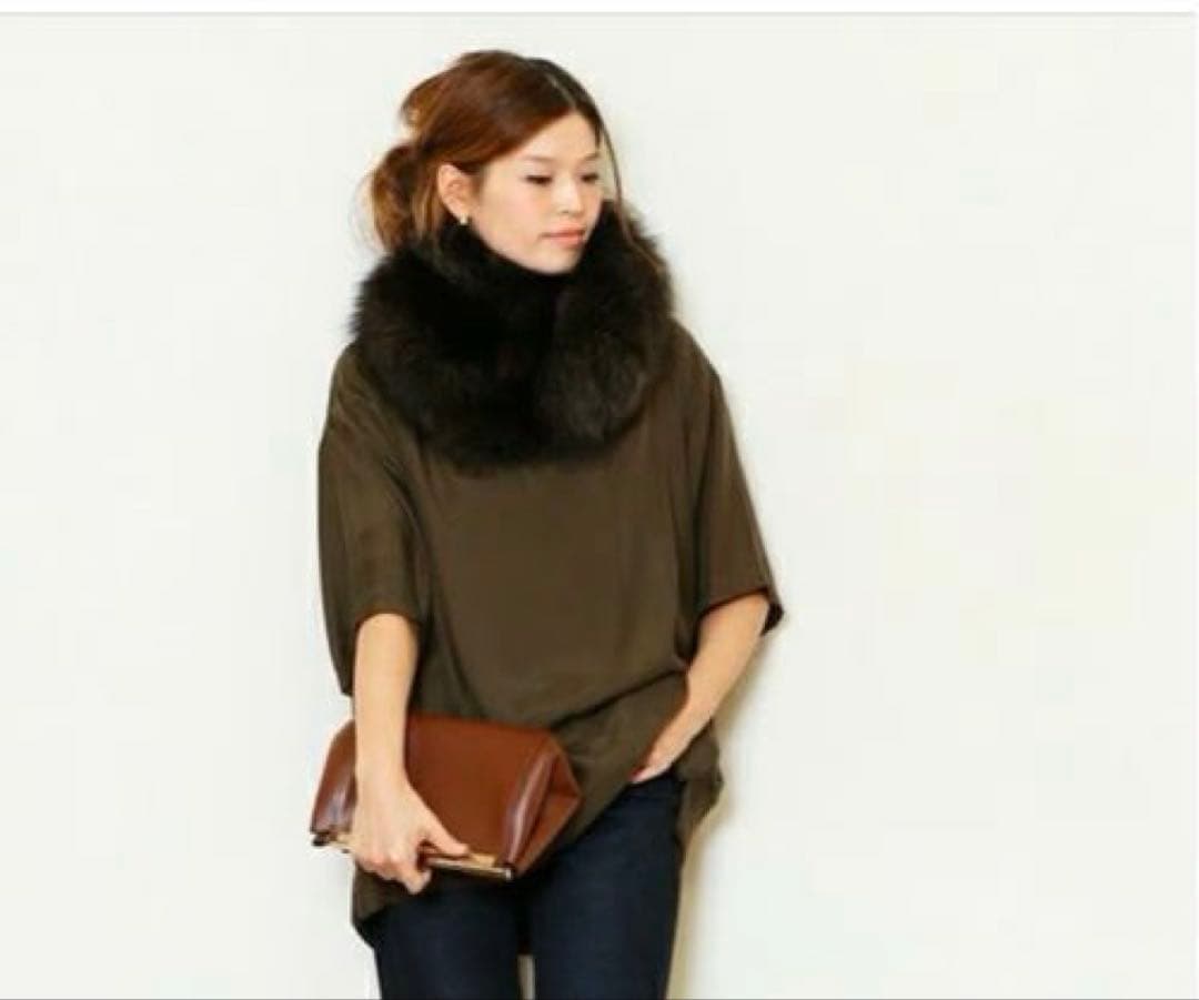 ドゥーズィエムクラス フォックスファーストール ティペット　リアルファー