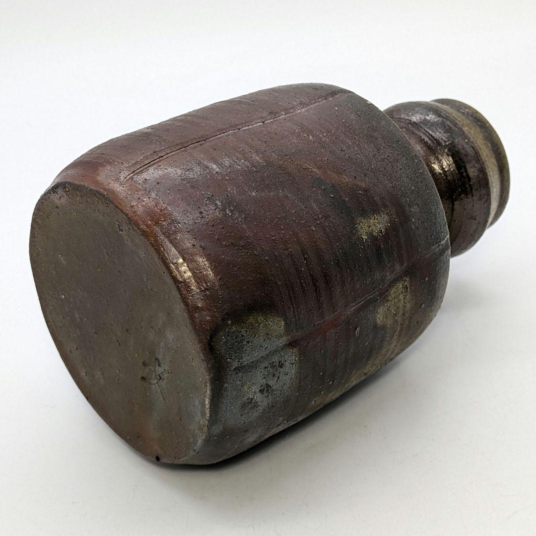 岡山県重要無形文化財 二代目藤原楽山 備前焼 花入 共箱 花器 花瓶 華道具