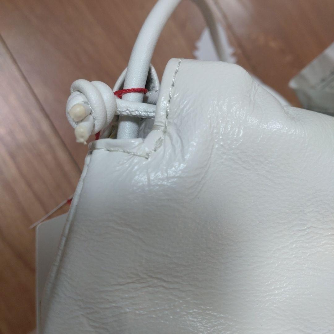 DRESSTERIOR　ラムレザーバルーンバッグ　ホワイト