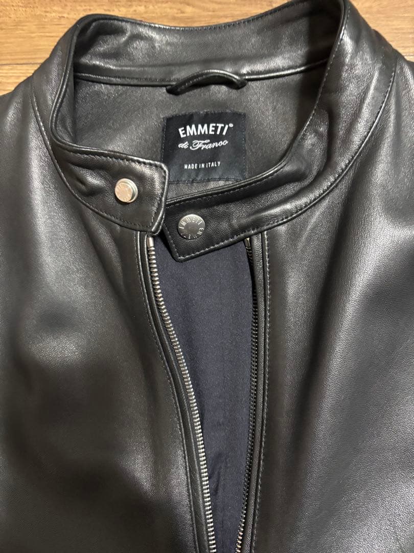 【美品】EMMETI JURI シングルライダース　ブラック 48