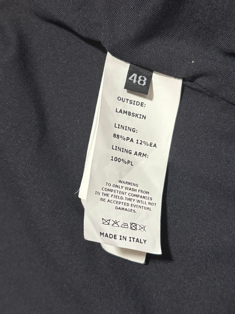 【美品】EMMETI JURI シングルライダース　ブラック 48