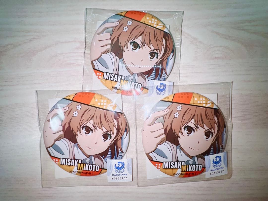とある科学の超電磁砲T 御坂美琴　缶バッジ　どこプラ