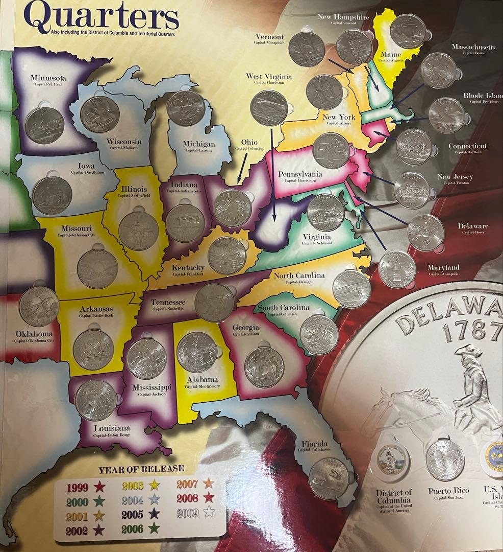 アメリカ25セントクォーターアルバムコレクションおまけ付き