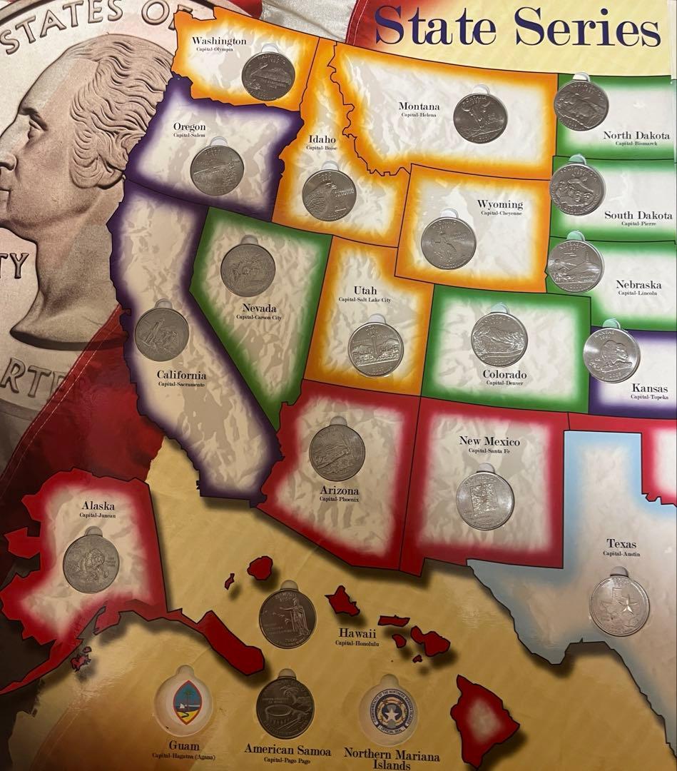 アメリカ25セントクォーターアルバムコレクションおまけ付き