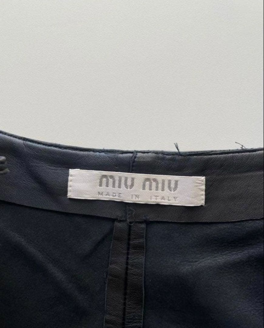 スカート MIU MIU Leather Skirt 44