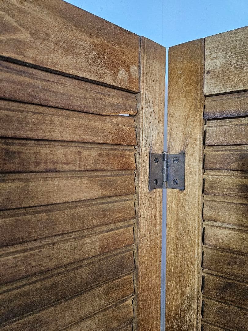 USヴィンテージ 木製の建具 ルーバー ヴォレー ウッドシャッター 窓