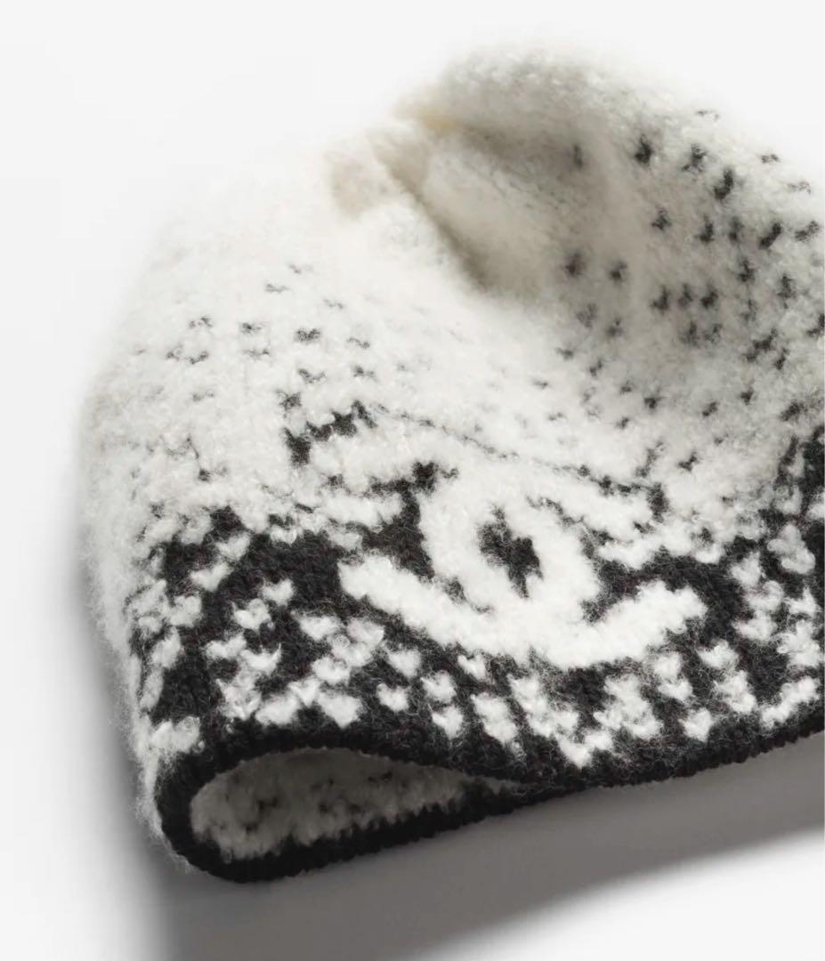 値下げ！新品未使用　シャネル　ニット帽　CCロゴ　coconeige 最新作