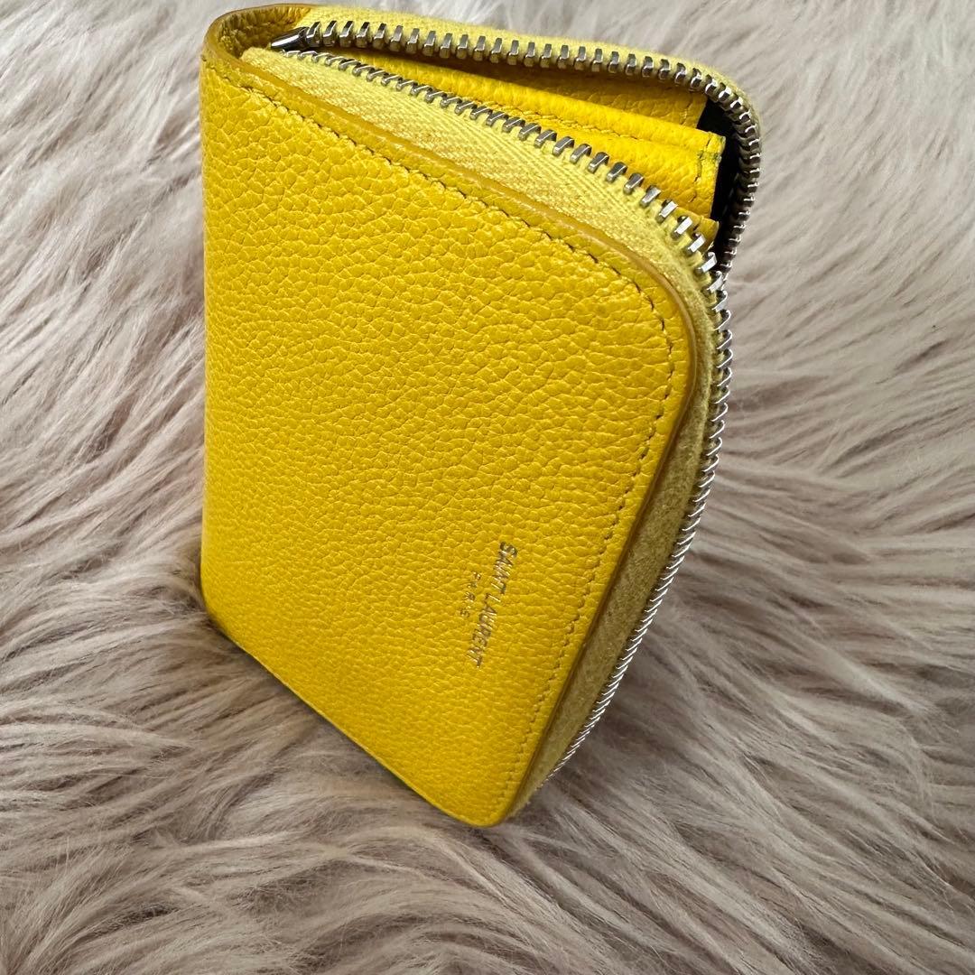 【ねこぱんち⭐︎】SAINT LAURENT イエローレザー ケース