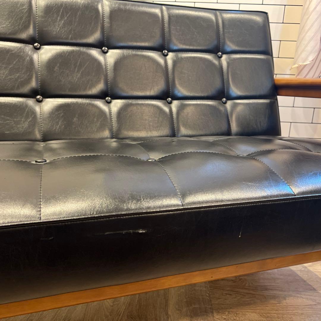 カリモク60 2シーター　ソファ　2人掛け　黒