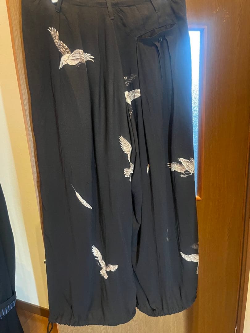 ヨウジヤマモトプールオム　Yohji Yamamoto レーヨン　カラスバルーン