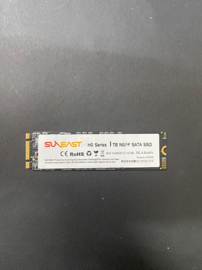 24日発送TOYOTA新品10時間未満ほぼ未使用 SSD M.2 1TB