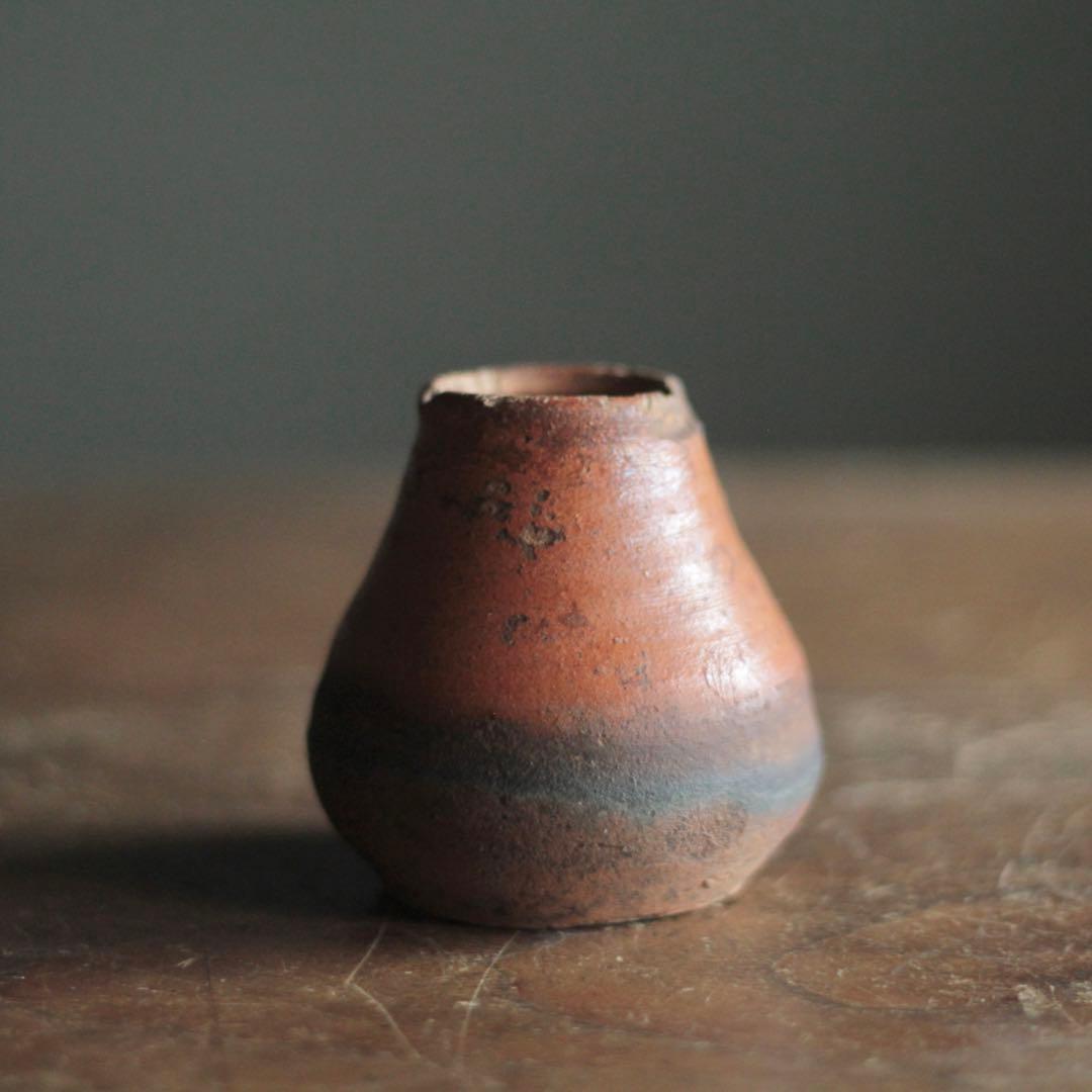 赤あがり 塩笥形 盃 ぐい呑み 小壺 古美術 古道具 アンティーク