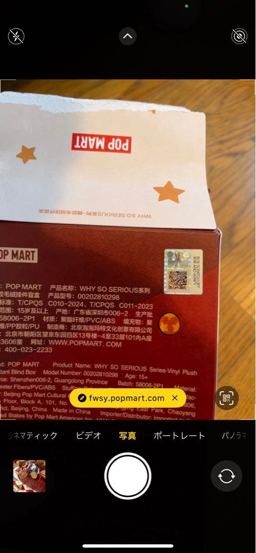 POP MART WHY SO SERIOUS シリーズ ぬいぐるみペンダント