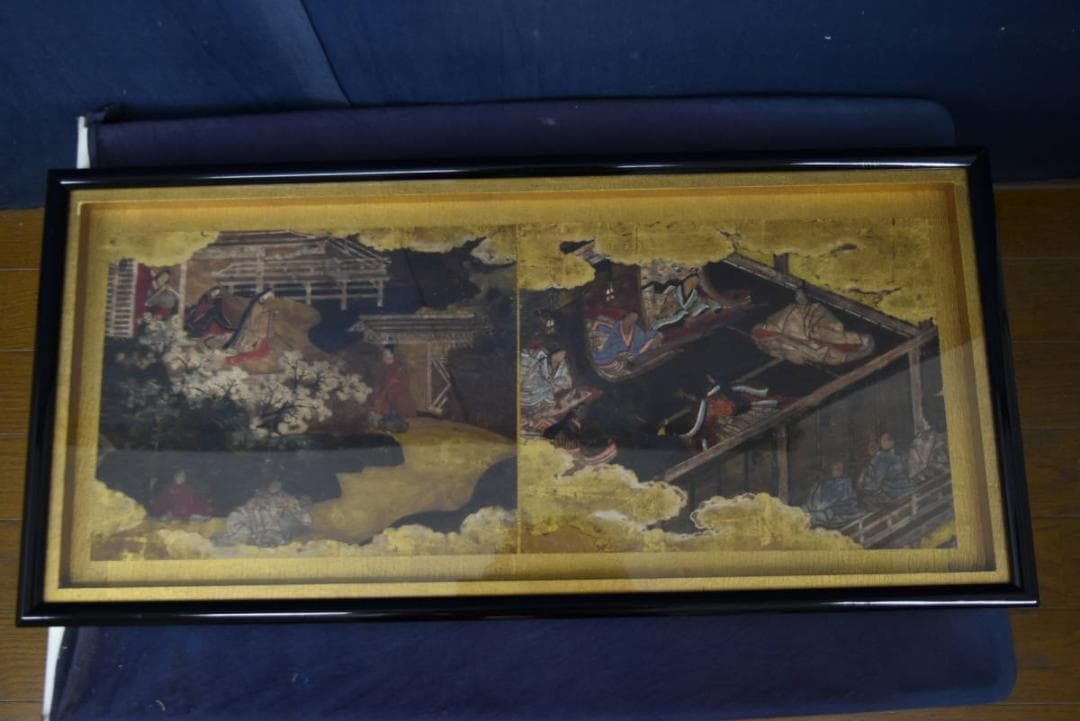 作者不詳/古画人物図/室町時代/日本画額/欄間額/掛軸/名家伝来/AA-228