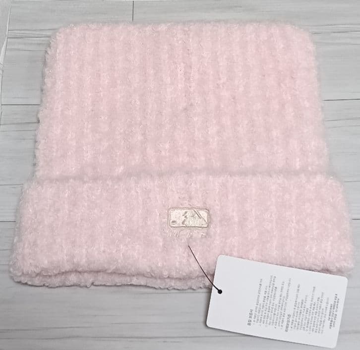 【韓国限定】カリナ着用　MLBKorea　 猫耳 ニット帽 karina ピンク