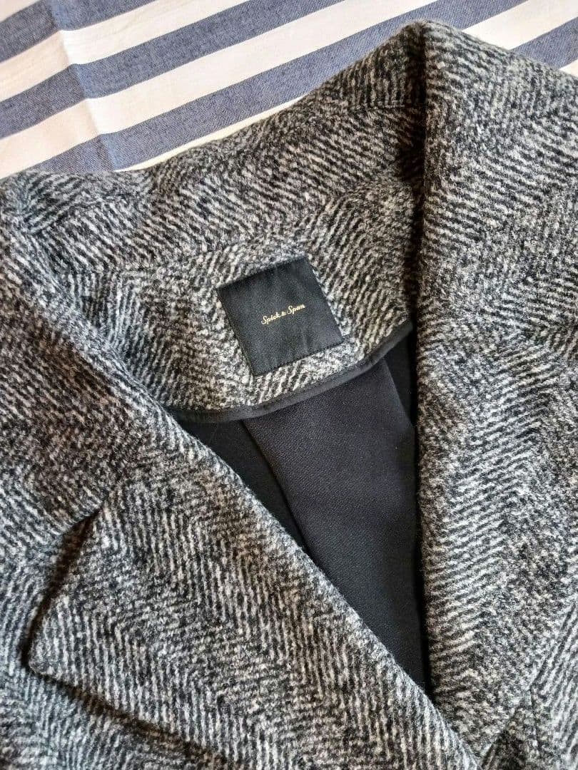 スピックアンドスパンスライバーへリーンボーンミドルコート38