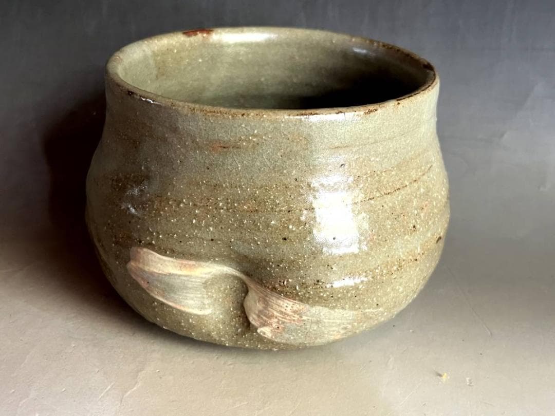 建水■勝龍寺窯「乾伸行」 刷毛目 国定浄運推薦 えくぼ 共箱 時代物 骨董品■