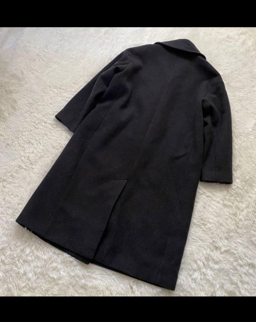 Spick&Span ウール混チェスターコート　ダークグレー　M•オーバーサイズ