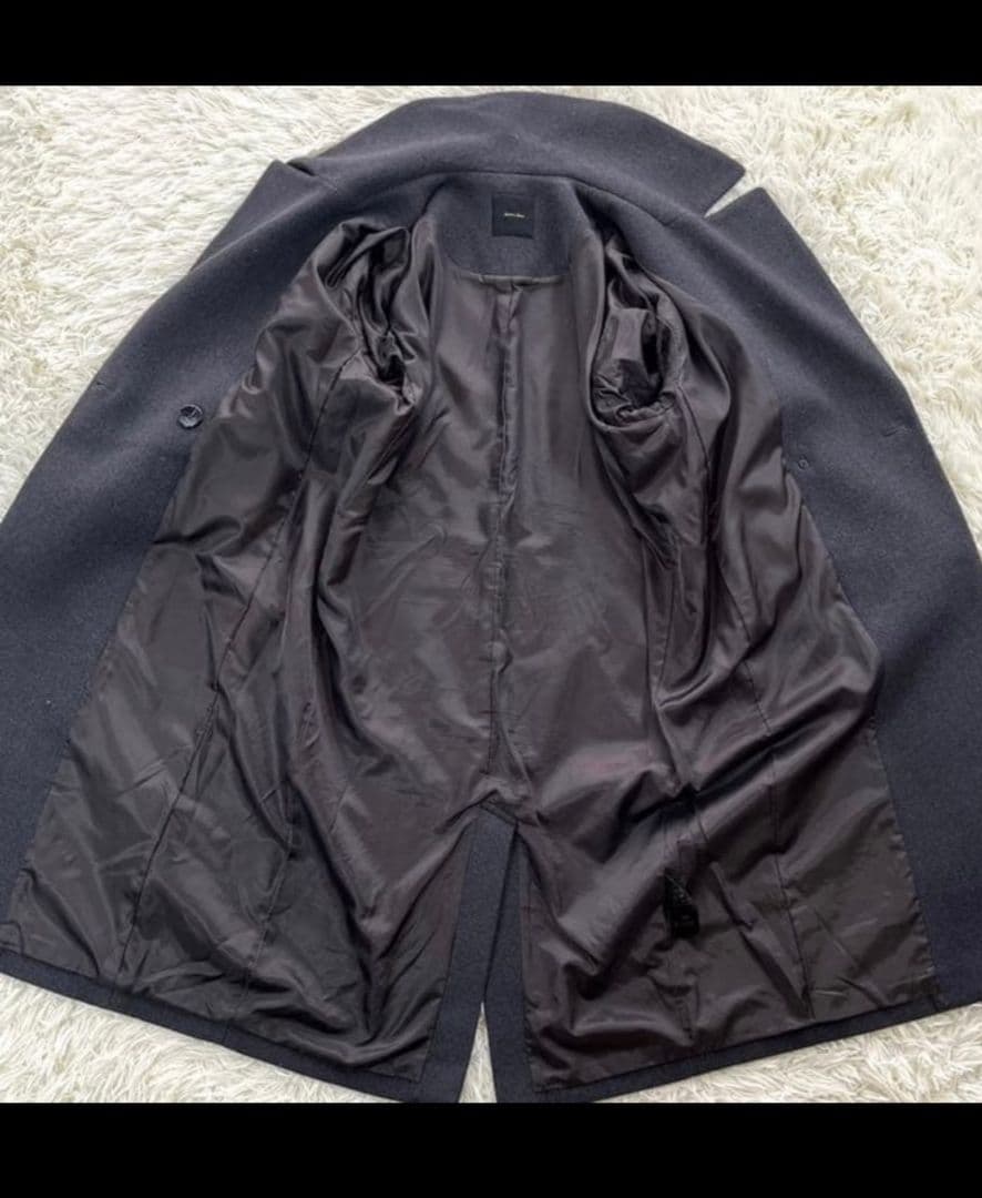 Spick&Span ウール混チェスターコート　ダークグレー　M•オーバーサイズ