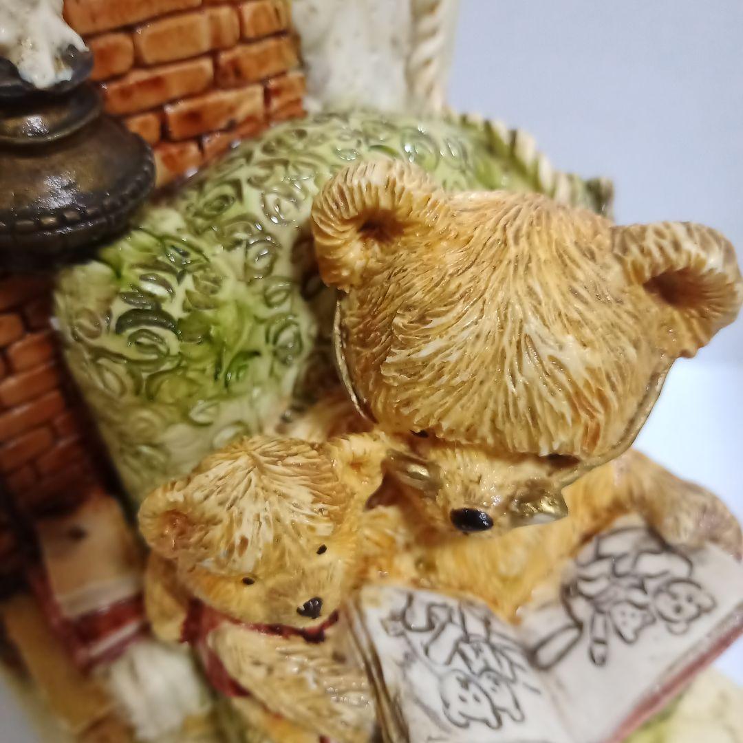 くま親子ブックスタンド　絵本　アンティーク