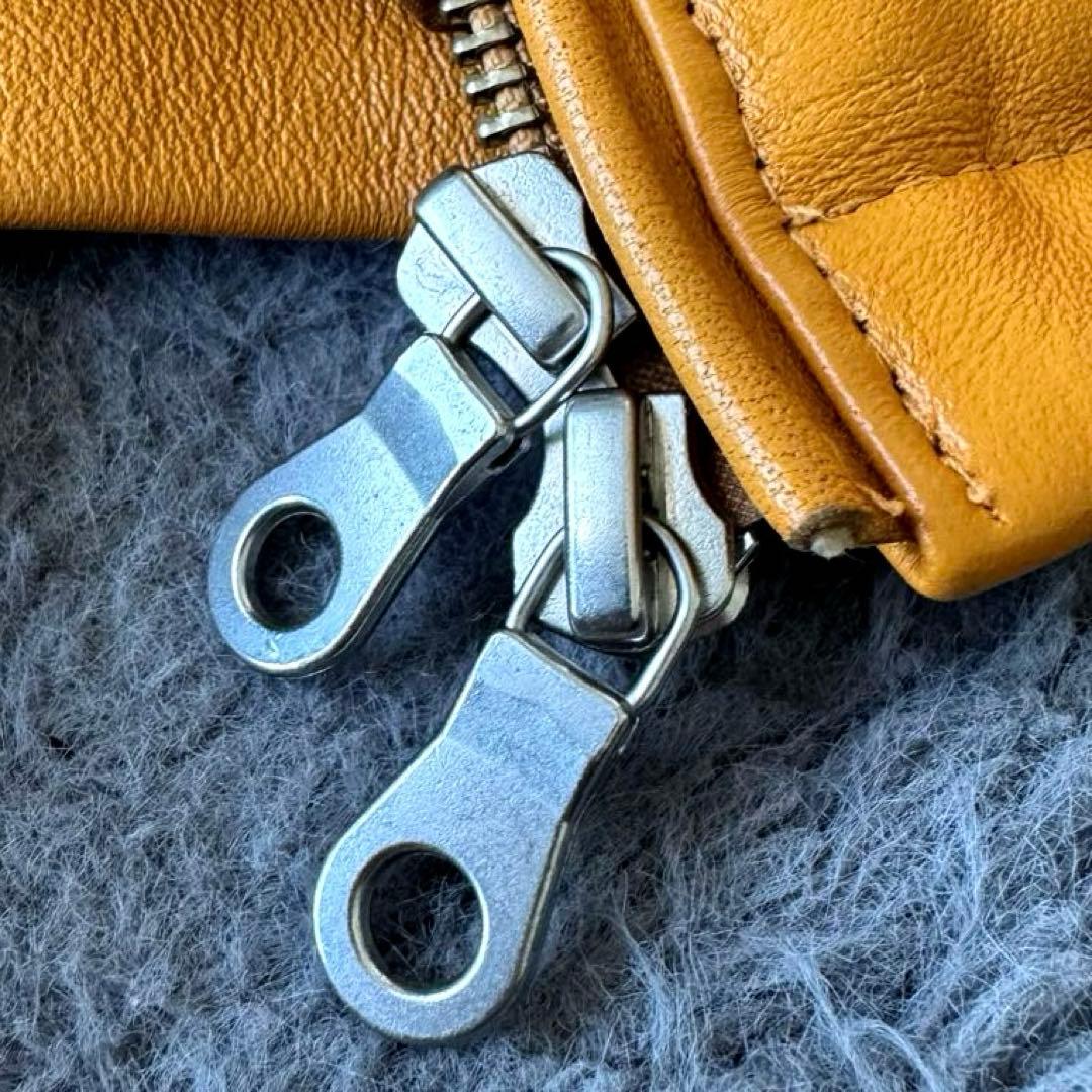 33Degrees マスタード シングルライダースジャケット L ラムレザー