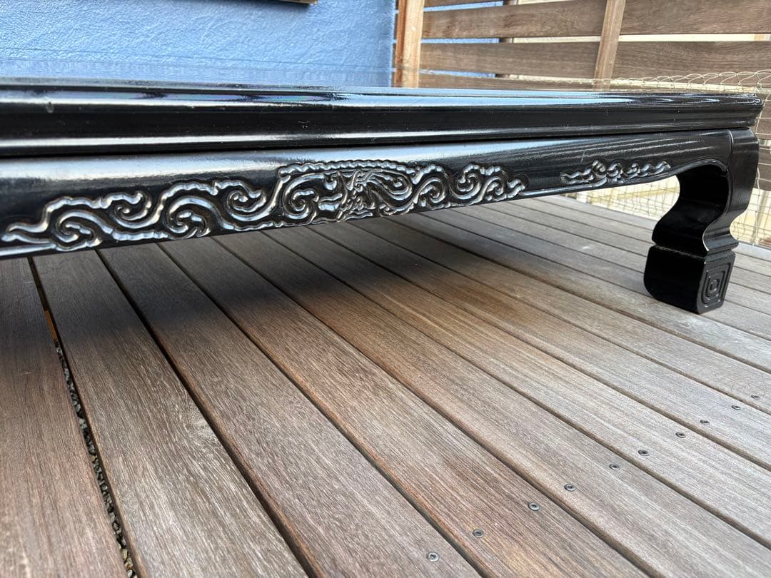 座卓 ちゃぶ台　漆調　光沢高級　アンティーク　昭和レトロ　古民家和室　値段交渉可