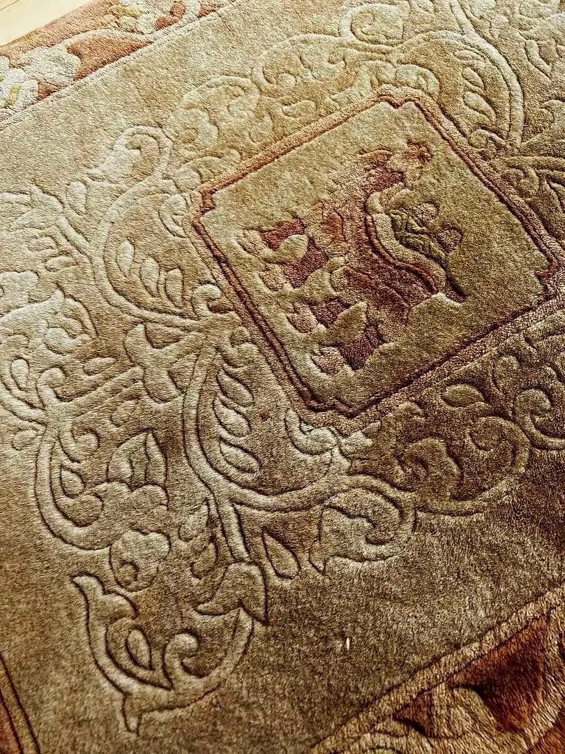 時代 トルコ絨毯 段通 ラグ 玄関 マット ウール