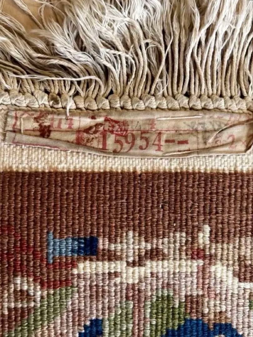 時代 トルコ絨毯 段通 ラグ 玄関 マット ウール