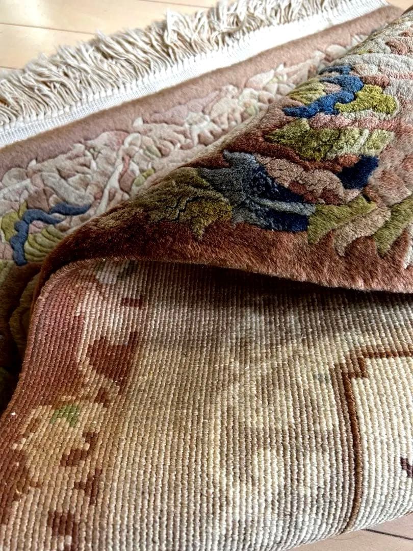 時代 トルコ絨毯 段通 ラグ 玄関 マット ウール