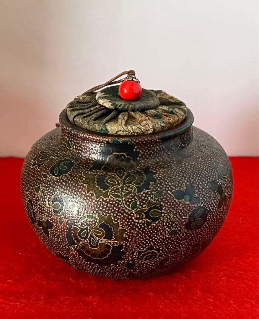 中国古美術　陶芸　茶壷　茶入【大清乾龍年製】在銘：MT2-60