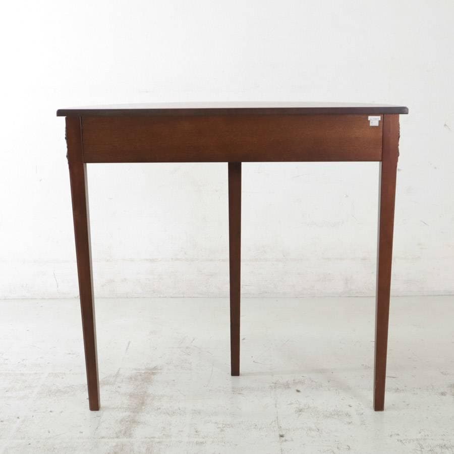 リンホーリン リボン装飾 ハーフムーン型 コンソール サイドテーブル