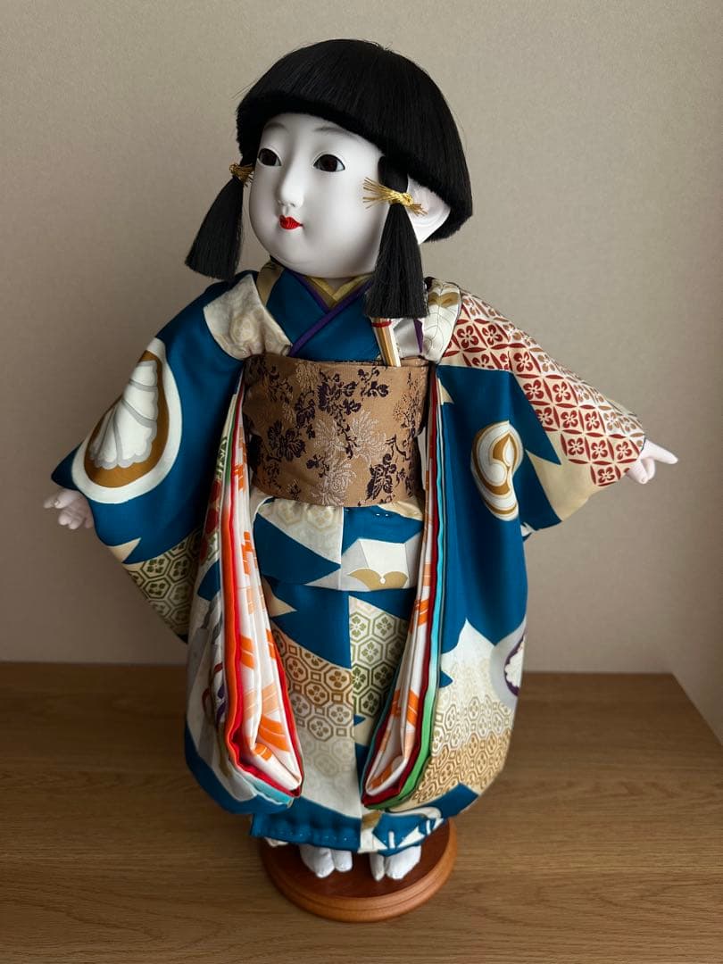 市松人形☆京人形細工司　伊東久重☆可愛い前掛け